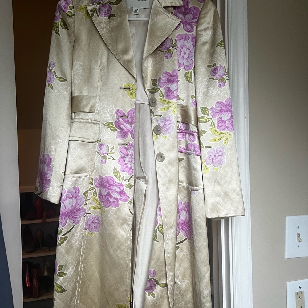 Banana Republic Floral Cream Women's Coat